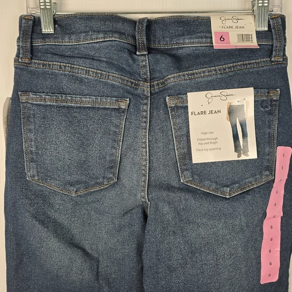 NWT Jessica Simpson Women's High Rise Flare Jeans Size 6 Med Wash Stretch Casual - Picture 9 of 15